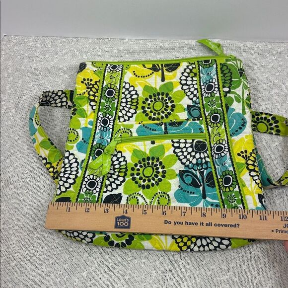 VERA BRADLEY Limes Up Crossbody Purse Bag Tote - Picture 8 of 9